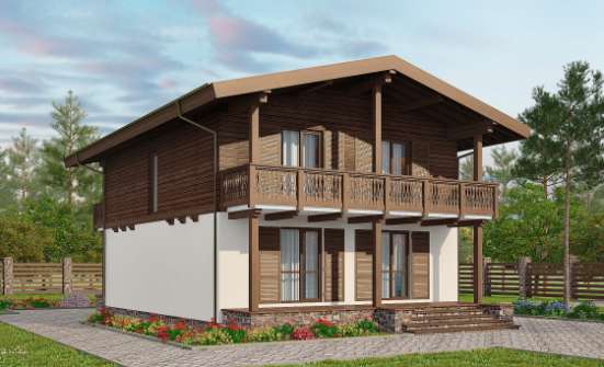 150-016-Л Проект двухэтажного дома с мансардой, экономичный домик из пеноблока, Ковылкино