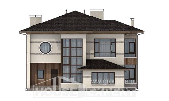 345-001-П Проект двухэтажного дома, просторный коттедж из блока, Рузаевка