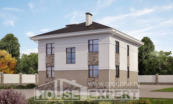 150-014-П Проект двухэтажного дома, скромный дом из блока, Саранск