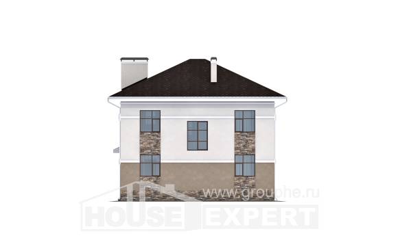 150-014-П Проект двухэтажного дома, классический загородный дом из теплоблока, Ковылкино