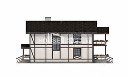 250-002-Л Проект двухэтажного дома с мансардой и гаражом, простой загородный дом из кирпича, Саранск