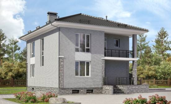 275-004-П Проект трехэтажного дома и гаражом, красивый дом из кирпича, Рузаевка