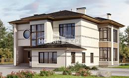 345-001-П Проект двухэтажного дома, классический домик из теплоблока, Саранск