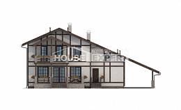 250-002-Л Проект двухэтажного дома мансардный этаж, гараж, средний коттедж из кирпича, Рузаевка