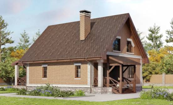160-011-Л Проект двухэтажного дома мансардой, уютный дом из керамзитобетонных блоков, Рузаевка