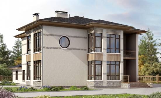 345-001-П Проект двухэтажного дома, красивый коттедж из газосиликатных блоков, Рузаевка