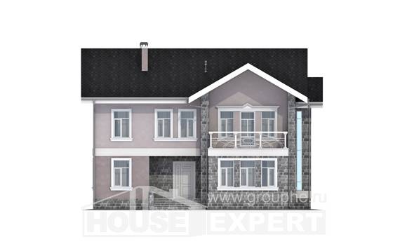 170-008-П Проект двухэтажного дома, экономичный домик из теплоблока, Рузаевка