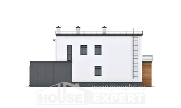 260-002-П Проект двухэтажного дома и гаражом, современный домик из блока, Рузаевка